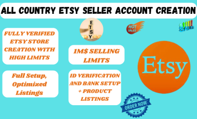 I will create fully verified unsuspended etsy seller account for all country