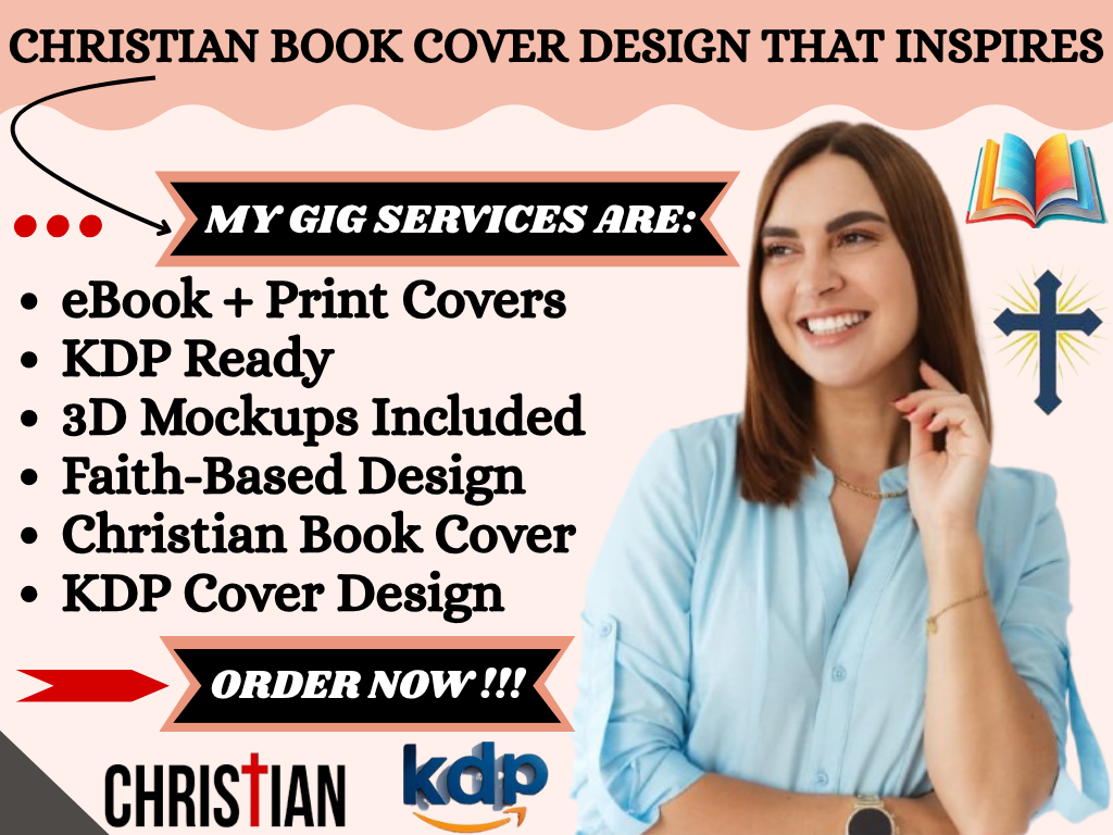 I will design a transformative and professional christian book cover that inspires