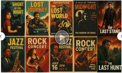 I will design vintage poster retro vintage poster landscape event movie travel poster