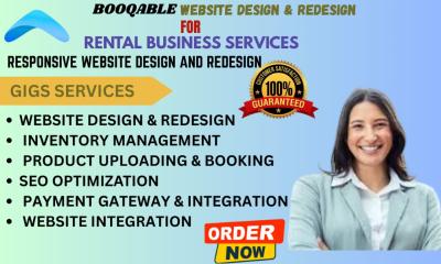 do booqable rental website design, online booking website, booqable website