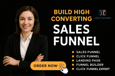 I will design sales funnels, landing pages, and systeme io or clickfunnels setup