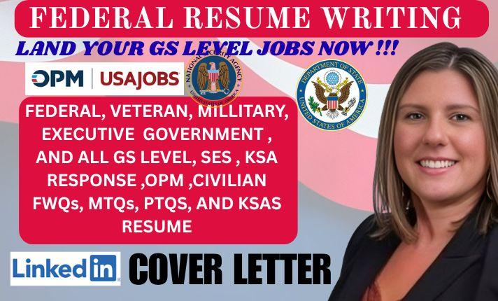 I will write a fully optimize two page federal resume usajob ready and ats compliant