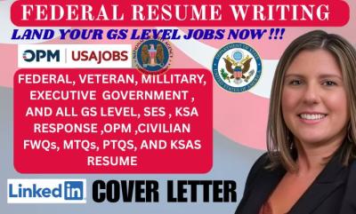 I will write a fully optimize two page federal resume usajob ready and ats compliant