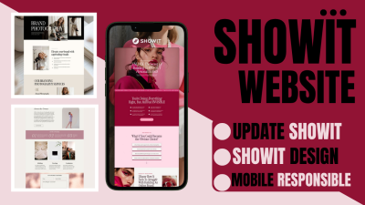 I will design redesign customize your showit website or showit template