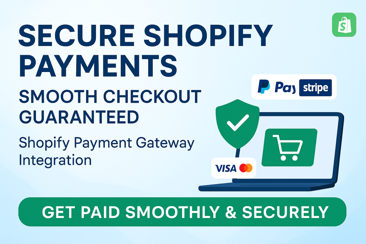 I will integrate and set up a secure shopify payment gateway