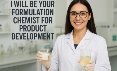 I will be your formulation chemist for product development
