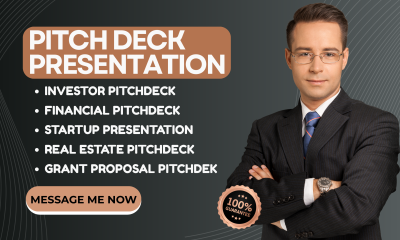 I will powerpoint template real estate pitch deck keynote canva google presentation