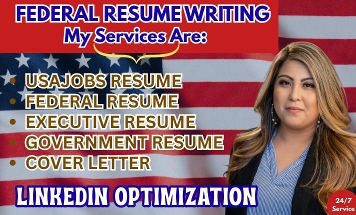 I will write usajobs federal resume executive resume government resume military resume