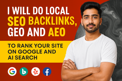 I will do local SEO backlinks GEO and aeo to rank your site on google