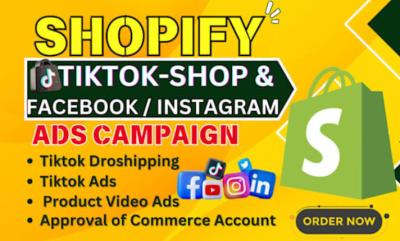I will set up and optimize your shopify tiktok shop for sales and 30k profits
