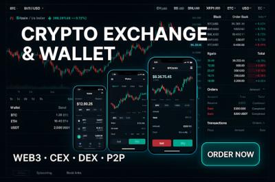 I will build crypto exchange platforms p2p exchange websites and secure crypto wallets