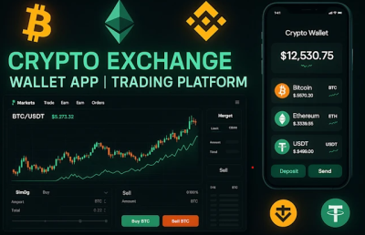 I will build crypto exchange platforms, p2p exchange websites, and crypto wallet apps