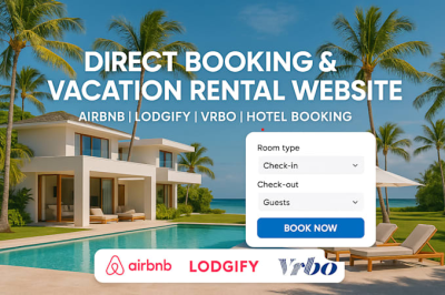 I will create a vacation rental website and direct booking website like airbnb vrbo