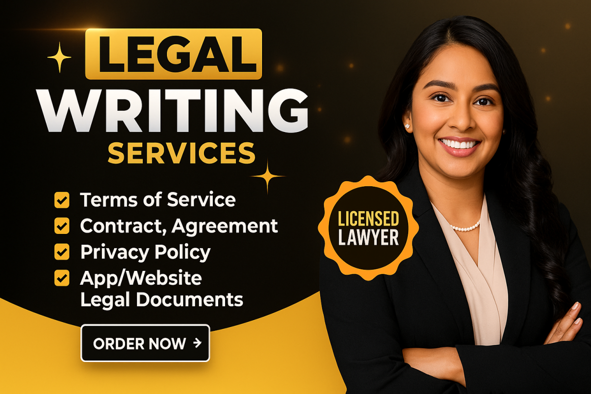 I will write legal contract, agreement, terms and condition, privacy policy as a lawyer