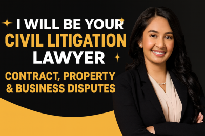 I will be your civil litigation lawyer for contract, property, and business disputes