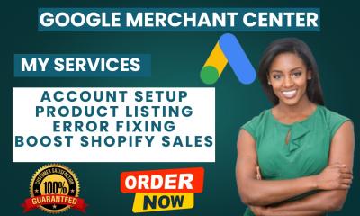 I will fix google merchants center suspension and misrepresentation, product listing