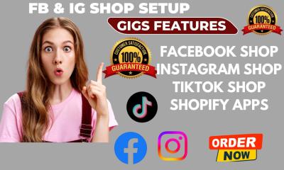 I will fix facebook pixel, setup fb shop instagram shop, tiktok shop shopify app