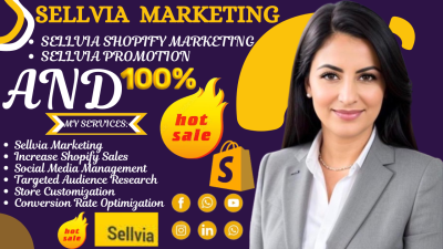 I will set up your sellvia shopify store and do sellvia marketing promotion for you