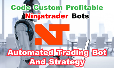 I will code custom profitable ninjatrader bots for automated trading bot and strategy