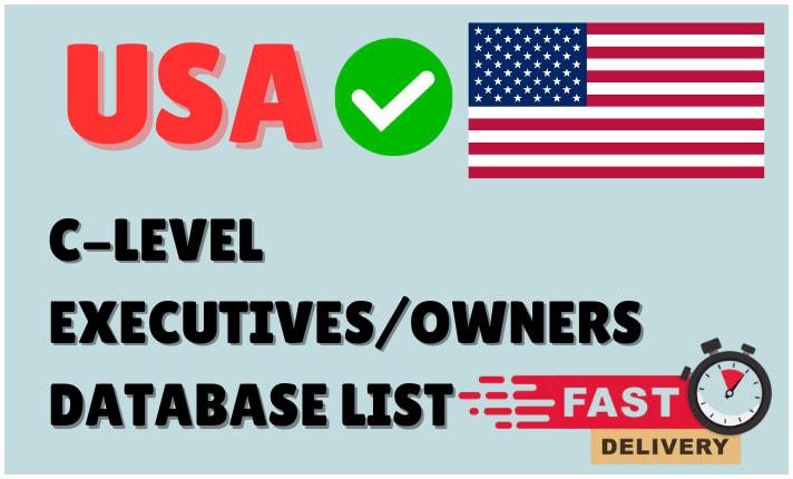 I will scrape 1 million USA c level executives emails database list
