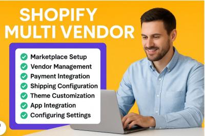 I will do shopify multi vendor marketplace promotion dropshipping ecommerce store