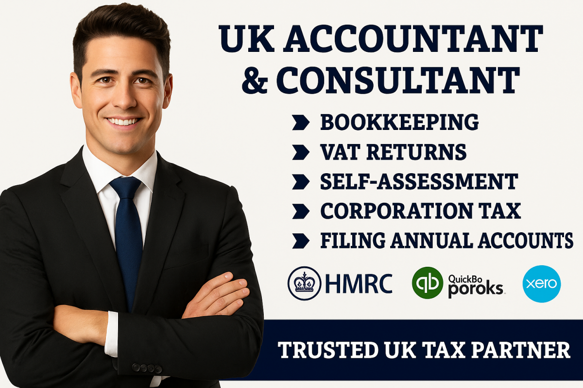 I will do UK bookkeeping, vat, self assessment, corporation tax, filing annual accounts