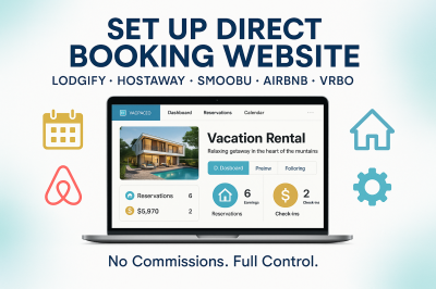 I will create vacation rental website airbnb short term direct booking website lodgify