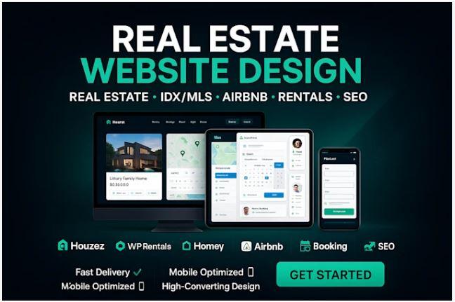 I will design real estate website with houzez idx mls homey wp rentals wp residence