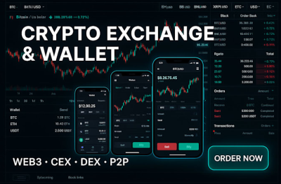 I will build crypto exchange platforms p2p exchange websites and secure crypto wallets