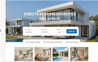 I will ontwerp een website voor directe boekingen voor vakantieverhuur en kortetermijnv