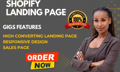 I will design shopify landing page using gempages shogun replo zipfly figma to shopify