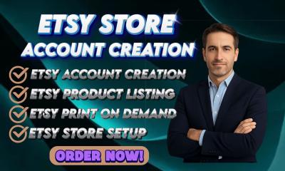 I will open etsy account creation, etsy seller account setup, store creation and setup