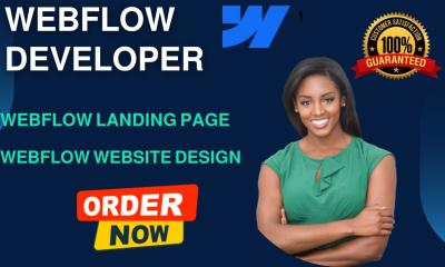 I will build webflow website develop webflow landing page wix to webflow squarespace