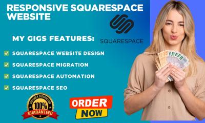 I will build squarespace website design migrate to squarespace squarespace SEO website