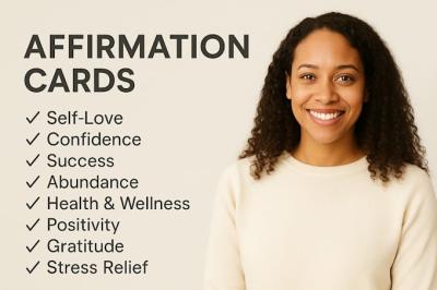 I will design affirmation cards for etsy and printable scripture flashcards