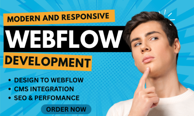I will design stunning and responsive webflow websites for your brand