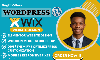 I will build elementor wordpress website optimizepress expert woocommerce online store