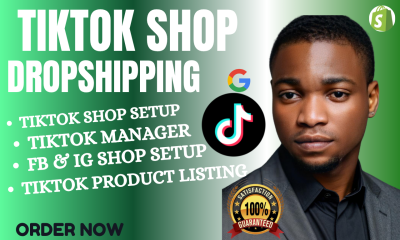 I will set up tiktok shop, shopify tiktok dropshipping shop and mange tiktok shop