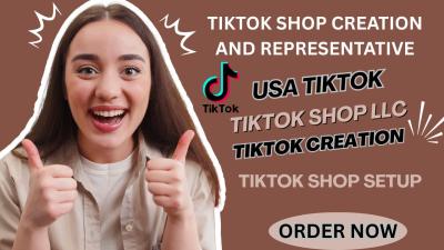 I will create USA tiktok shop tiktok shop setup tiktok shop business representative