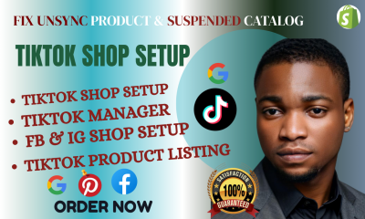 I will fix tiktok unsynced products and resolve suspended catalogs for tiktok shop