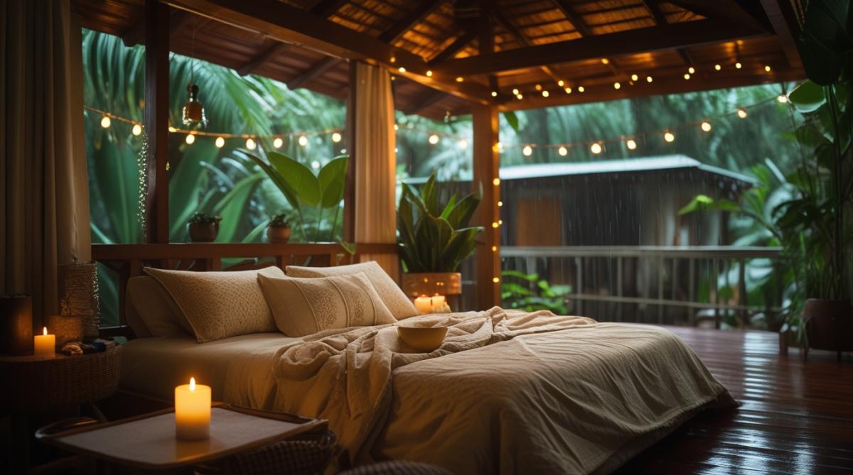I will make relaxing cozy room rain video with natural rain sound
