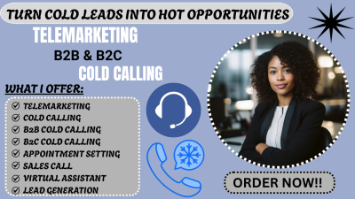 I will do b2b cold calling, lead generation, and appointment setting
