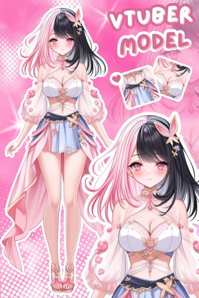 I will do live2d vtuber model vr avatar anime live2d rig vtube studio oc vtuber prplive
