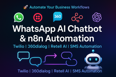 I will whatsapp ai chatbot n8n automation fix whatsapp flow retell ai twilo 360dialog