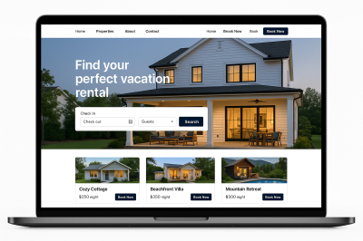 Are you looking to build a professional vacation rental website for short-term rentals, hotels, or direct booking? Youre in the right place! I specialize in creating vacation rental we-bsites with modern design, seamless booking system integration, and full support for platforms like Airbnb style booking, VRBO, Beds24. My goal is to help property owners, hotels, and rental managers increase bookings and save on commissions by having their own direct booking w.ebsite. What I offer: ️ Custom vacation rental design ️ Hotel direct booking wBbsites with secure payment integration ️ Short term rental websites for property managers and hosts ️ Beds24 setup & booking engine integration ️ Fully responsive, mobile-friendly, SEO-ready websites Why choose me? Experience building rental property wbsites that convert Integration with holiday booking systems custom features Affordable, fast delivery, long-term suppor Whether you need a holiday rental booking site, rental management wbsite, or hotel booking system, I will build a high-converting, direct booking platform for your business. Stop losing money on commissionslets build your own vacation rental booking w-ebsite today!