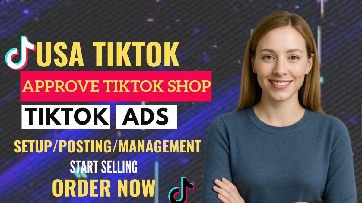 I will create USA tiktok shop USA tiktok account setup tiktok shop for non USA