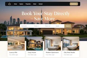 I will create vacation rental direct booking website with lodgify ownerrez guesty vrbo