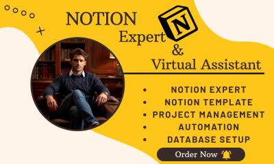 I will notion expert notion template as creative virtual assistant and notion now