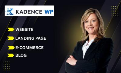 I will redesign wordpress website with kadence, pro and block