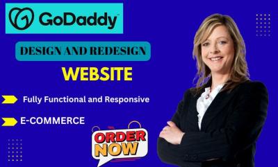 I will build and design hostgator digitalocea, godaddy builder, web